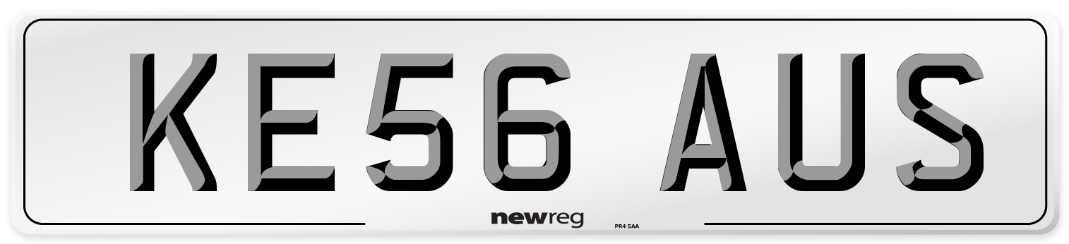 KE56 AUS Number Plate from New Reg